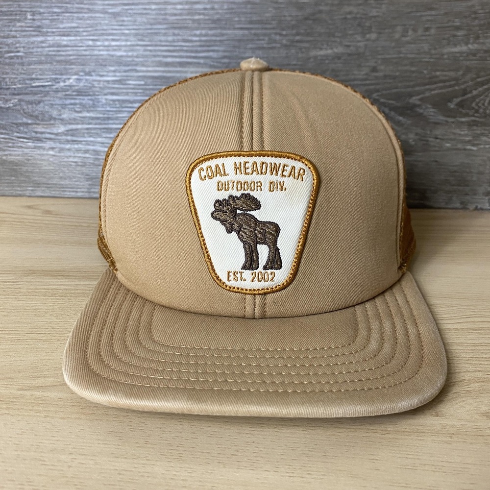 Coal Headwear Hat Cap Snap Back Tan Mesh Trucker Patch Moose Outdoor Mens